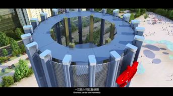 杭州三维动画制作三维建筑动画产品宣传动画制作团队案例 净化塔BLUE TOWER